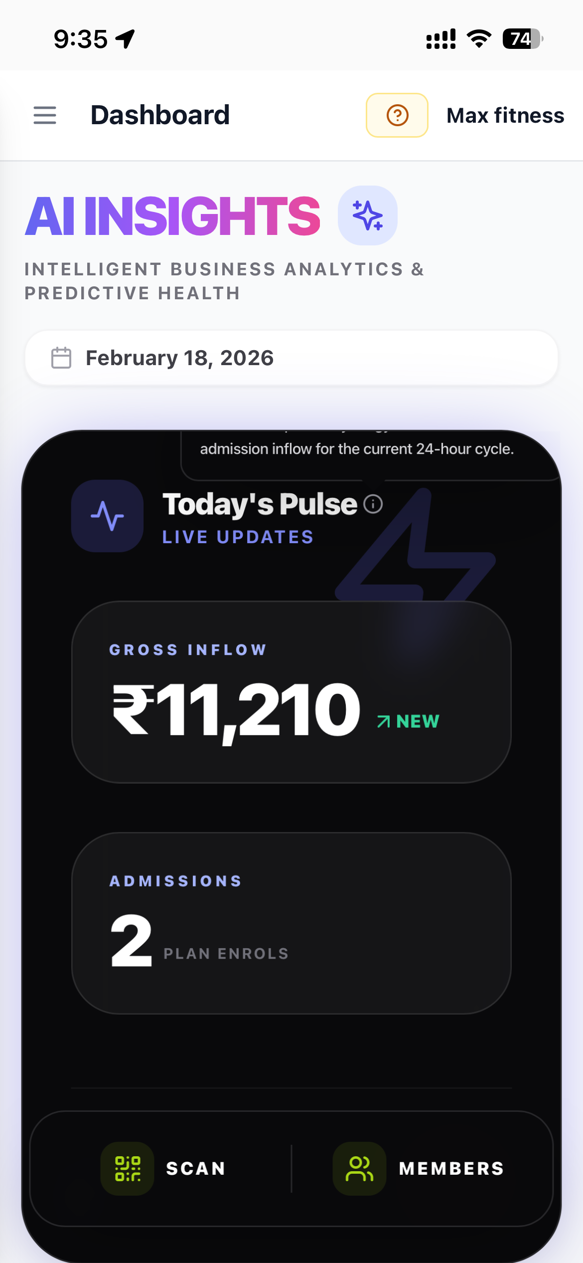 Smart daily AI insights screen